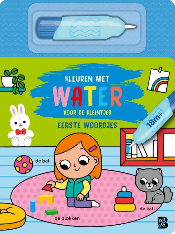 Kleuren met water voor de kleintjes: Eerste woordjes