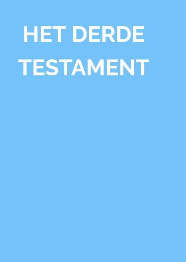 HET DERDE TESTAMENT