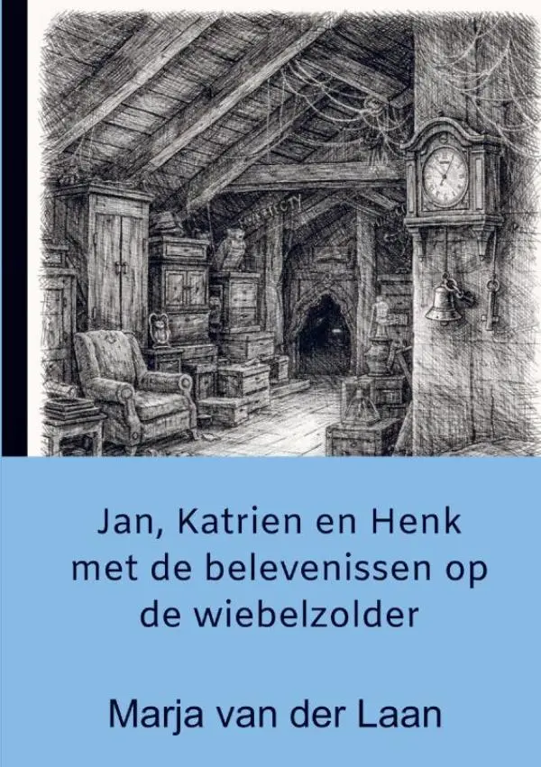 Jan, Katrien en Henk met de belevenissen op de wiebelzolder