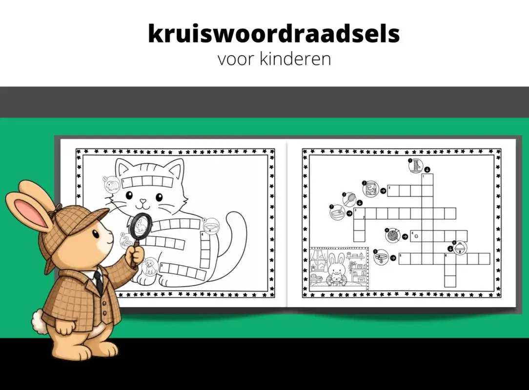 Educatieve kruiswoordraadsels voor kinderen