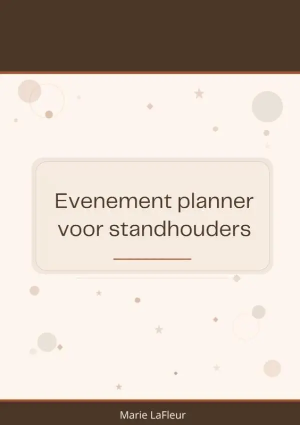 Evenementplanner voor standhouders