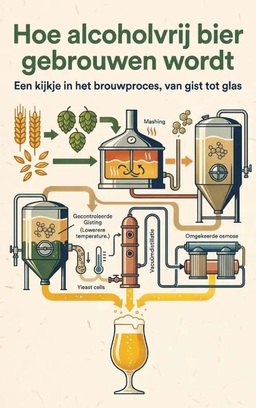 Hoe alcoholvrij bier gebrouwen wordt