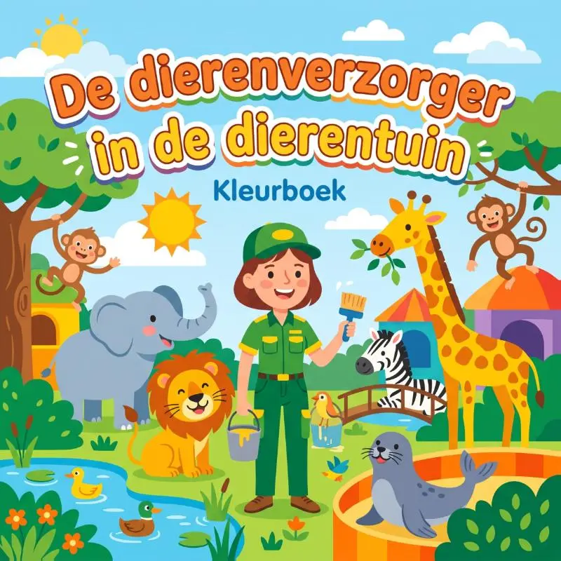 De dierenverzorger in de dierentuin