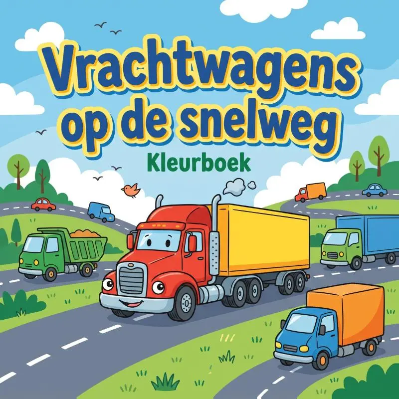 Vrachtwagens op de snelweg