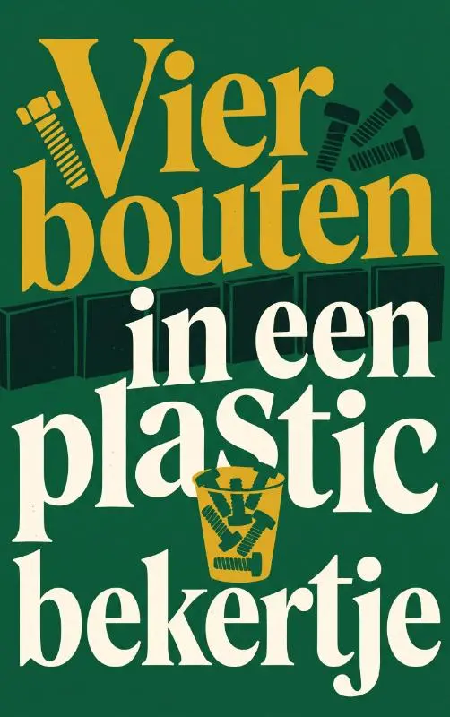 Vier bouten in een plastic bekertje