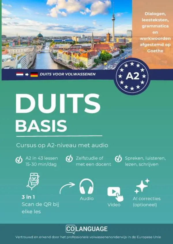 Duits A2 basis: cursus op A2-niveau met audio (Duits leren voor volwassenen)